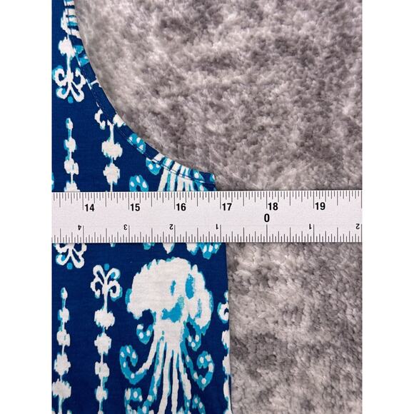 Lilly Pulitzer Dress Small Womens Blue Jellyfish Pima Cotton Tank - Picture 4 of 8